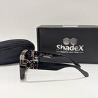 LV Black Acetate Gold Accent Sunglasses