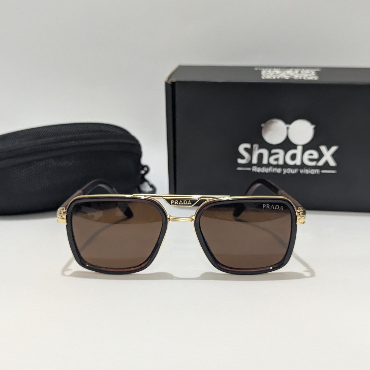 Prada Double Bridge Brown Tint Sunglasses
