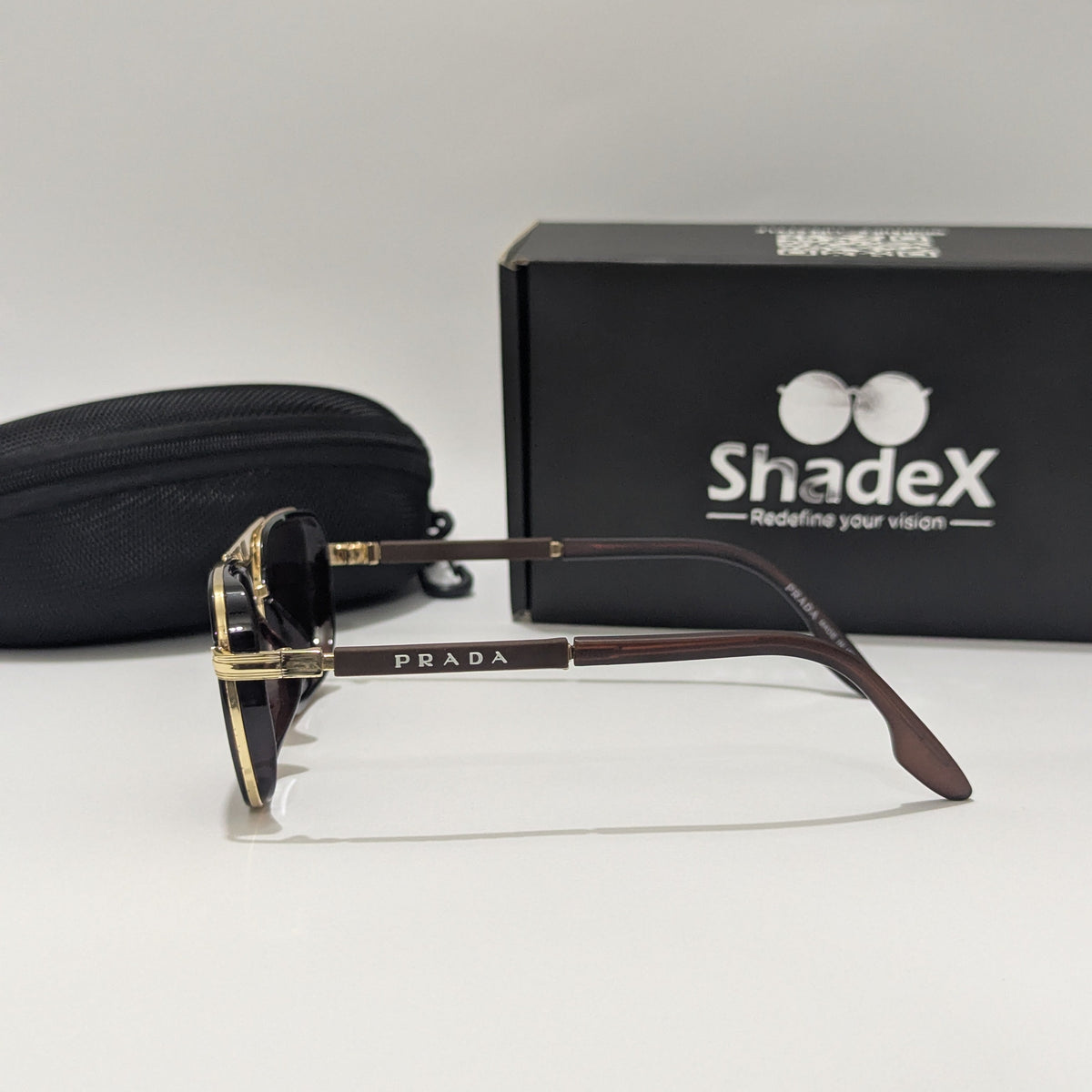 Prada Double Bridge Brown Tint Sunglasses