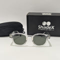 Police Square Aviator Green Temple Sunglasses