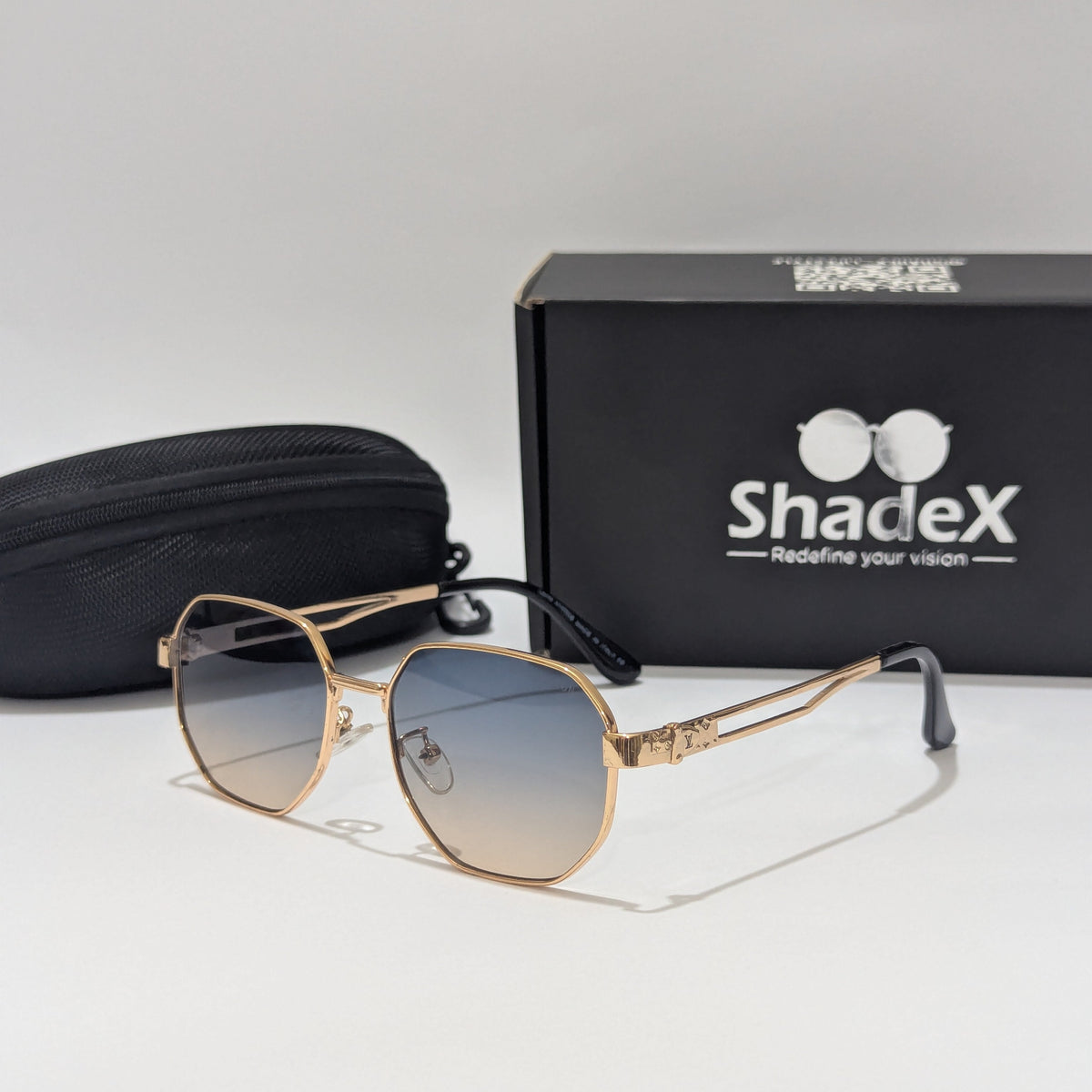 Louis Vuitton Golden Metal Blue Tint Sunglasses