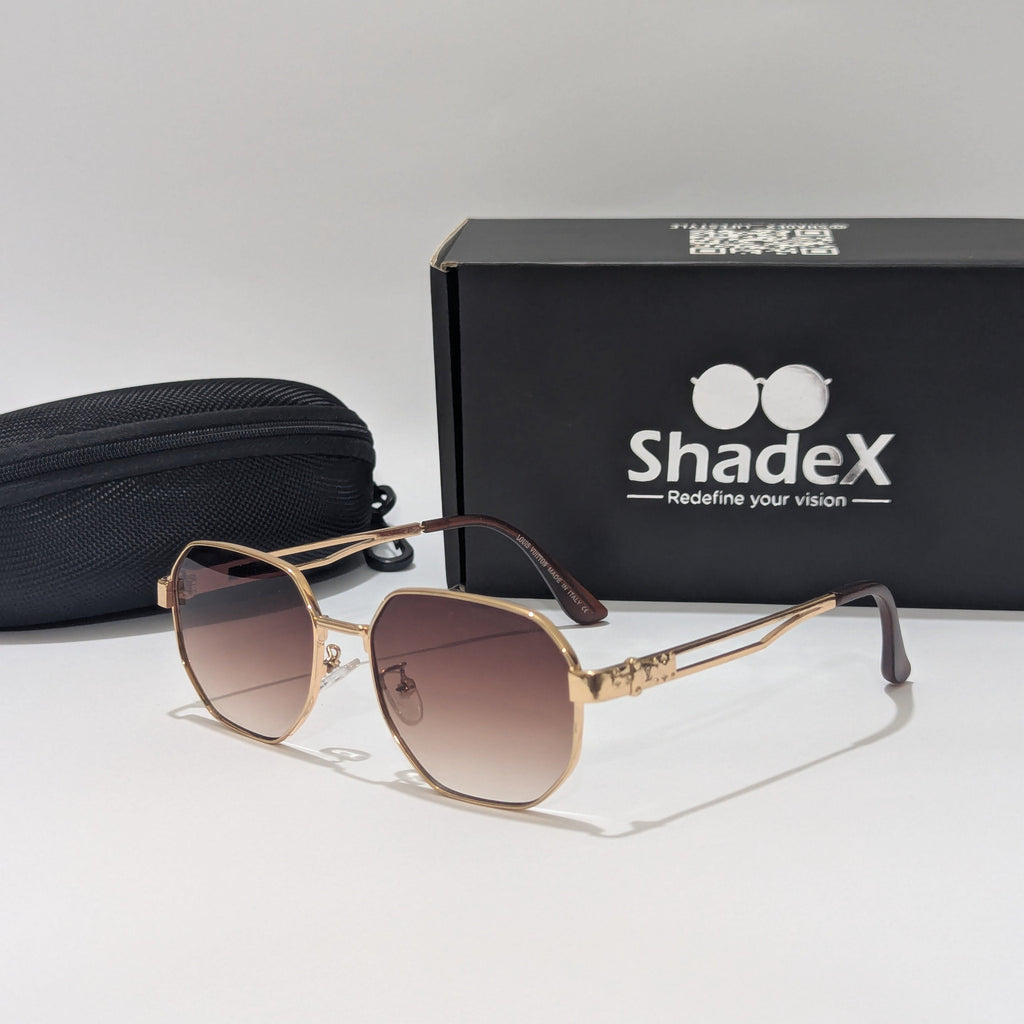 Louis Vuitton Golden Metal Brown Tint Sunglasses