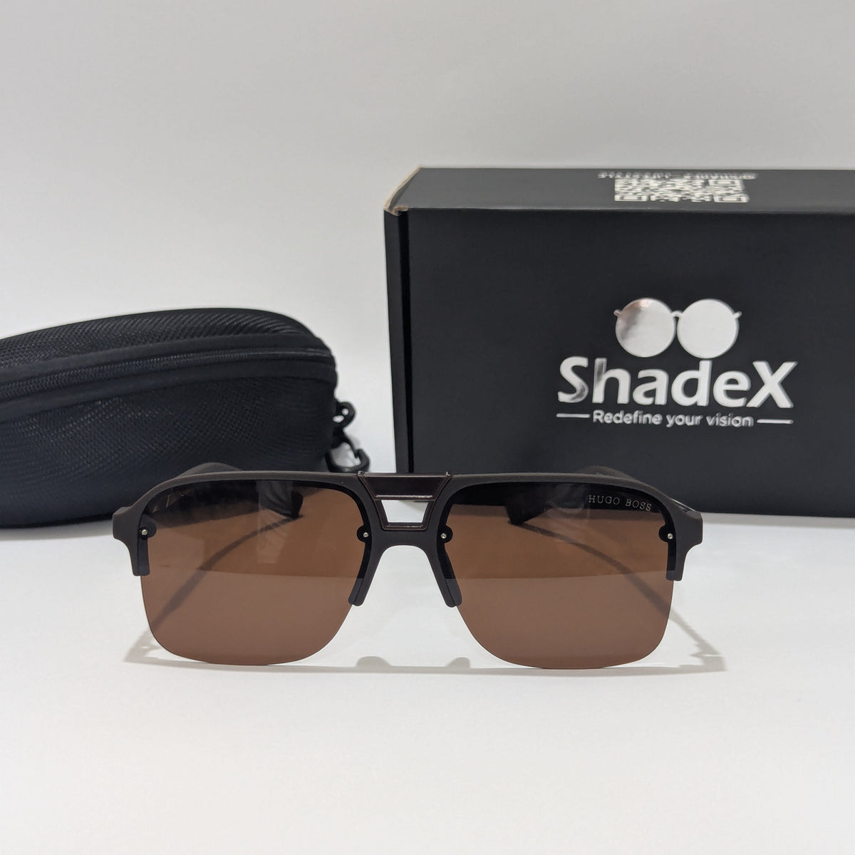 Hugo Boss Double Bridge Brown Sunglasses