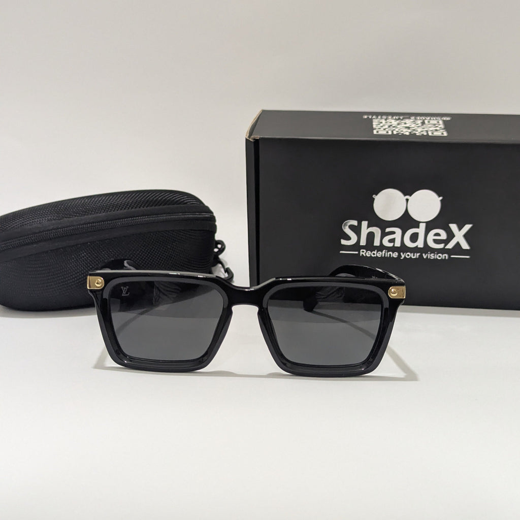 Louis Vuitton Rectangle Black Sunglasses