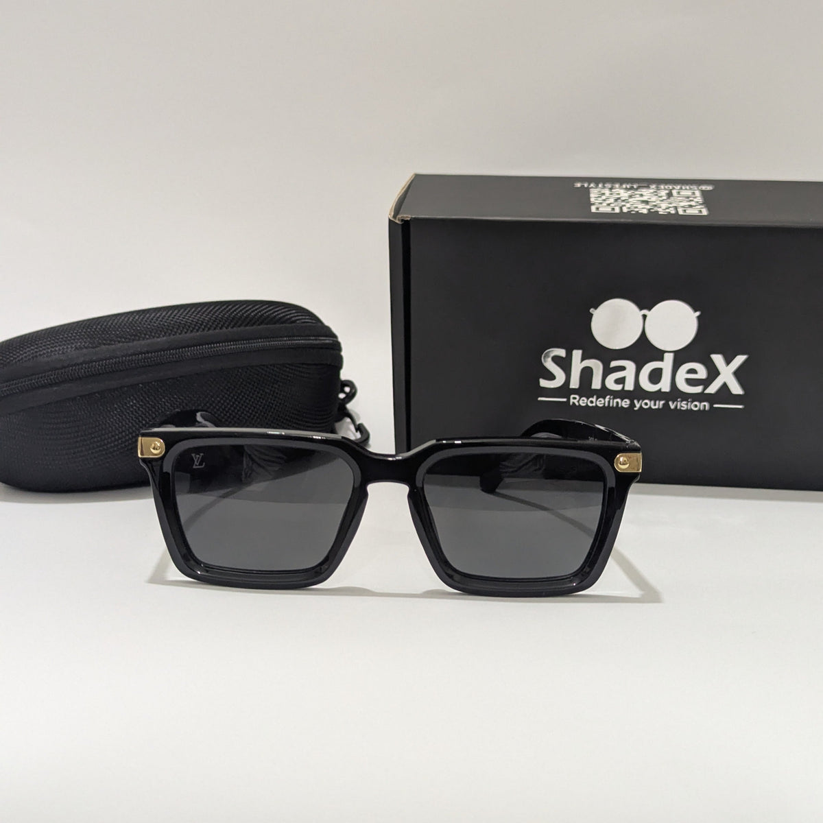 Louis Vuitton Rectangle Black Sunglasses