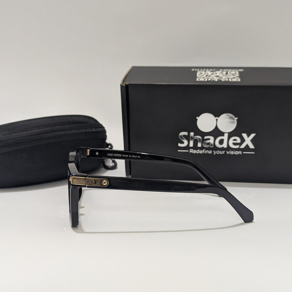 Louis Vuitton Rectangle Black Sunglasses