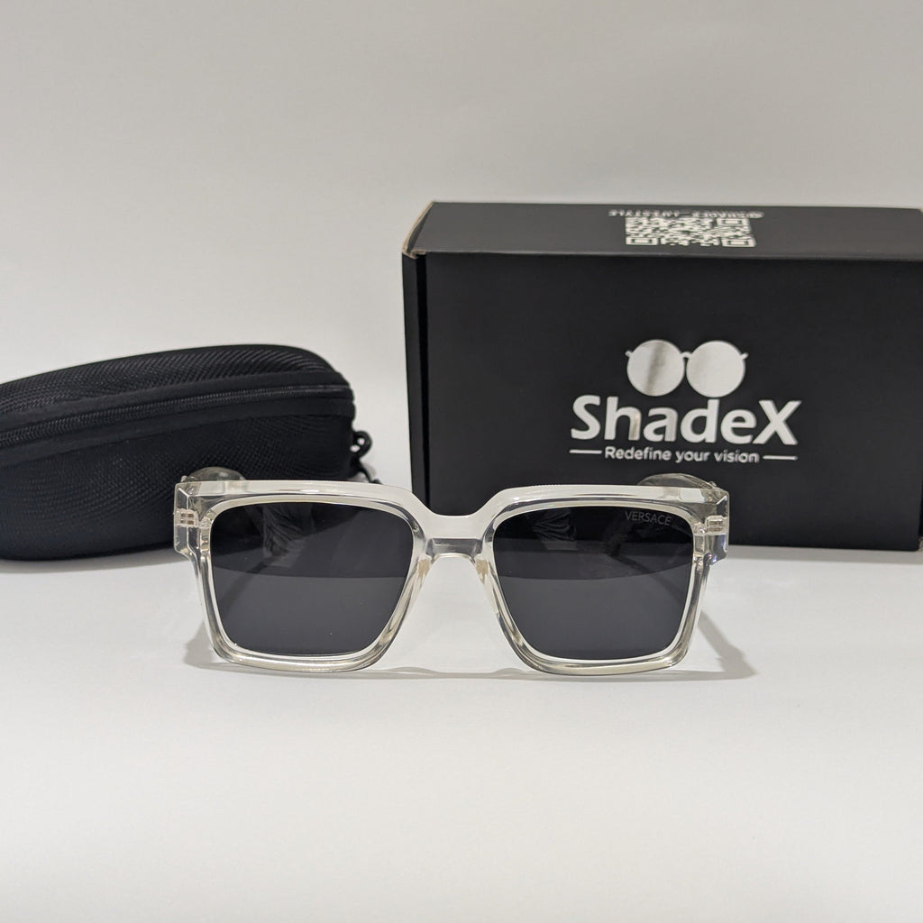 Versace Crystal Acetate Square Sunglasses