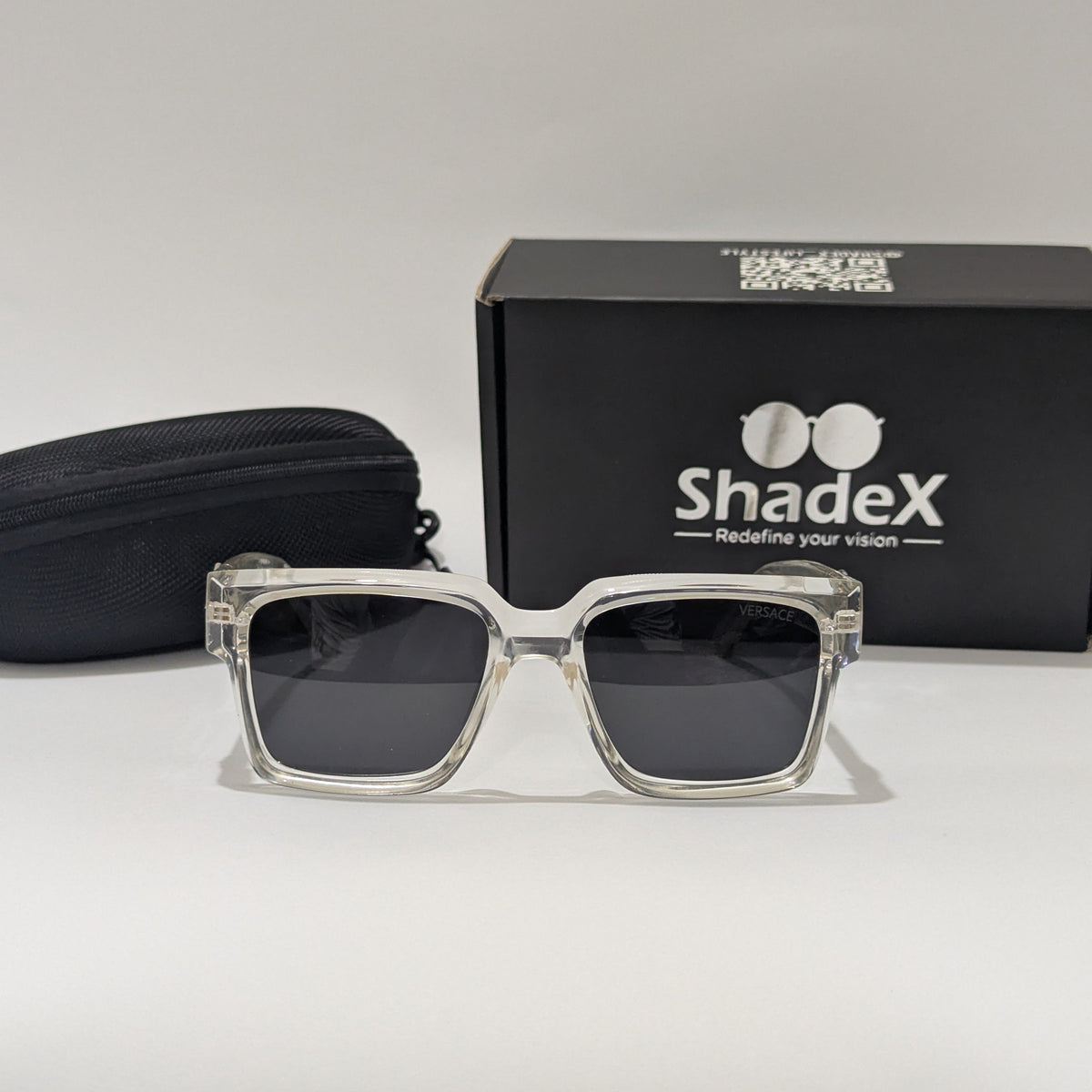 Versace Crystal Acetate Square Sunglasses
