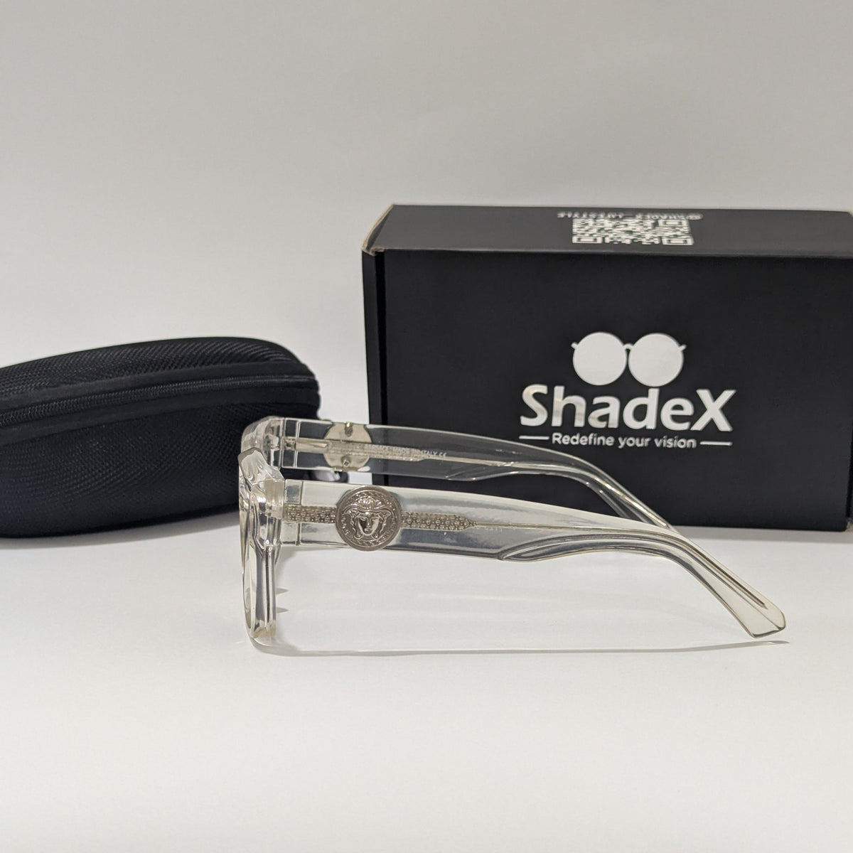Versace Crystal Acetate Square Sunglasses