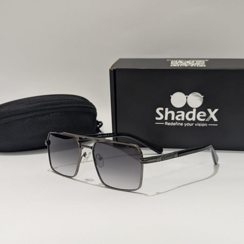 Cartier Black Metal Double Bridge Sunglasses