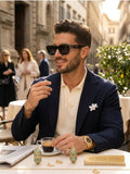 LV Black Acetate Gold Accent Sunglasses